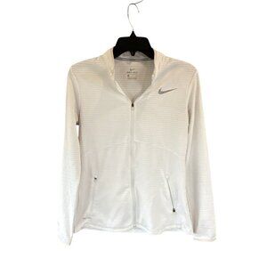 Nike Golf Dri Fit White Full Zip Jacket Women’s Medium Lightweight Activewear